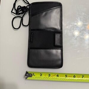 Travelon Black Neck Wallet Passport Holder • RFID Travel Pouch